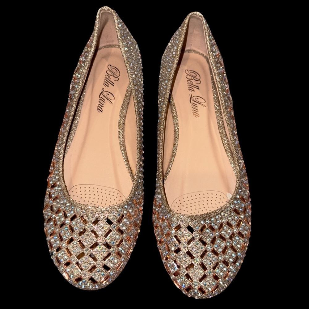 BELLA LUNA WOMEN JEWELED BALLET FLATS